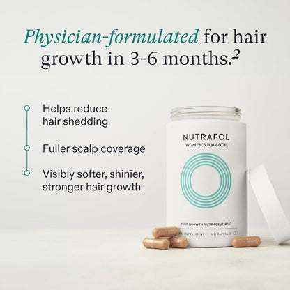 Nutrafol Women's Balance Hair Growth Supplements, Ages 45 and Up